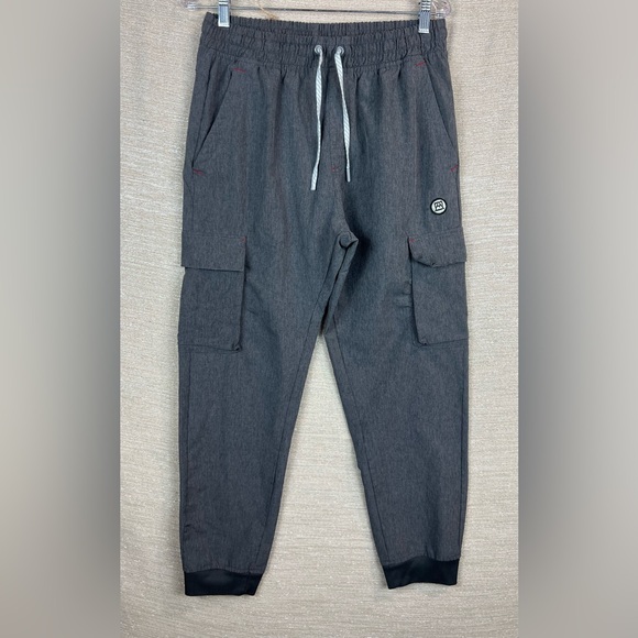 Avalanche Men’s Size L Gray Drawstring Cargo Pocket Tech Jogger Pants - Picture 1 of 6